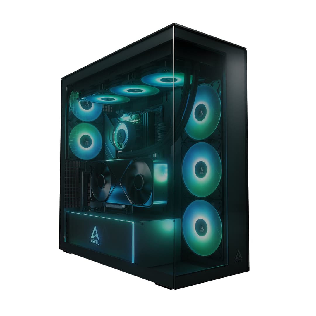 Arctic Xtender ARGB Tempered Glass w/ Vertical GPU Mount Mid Tower PC Case - Black - Image 5
