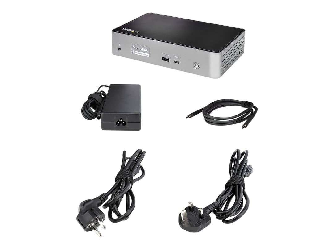 StarTech.com DK31C4DPPDUE USB-C Docking Station - Quad Monitor 4K 60Hz, 4x DisplayPort & 4x HDMI, 100W Power Delivery, Gigabit Ethernet - Image 1