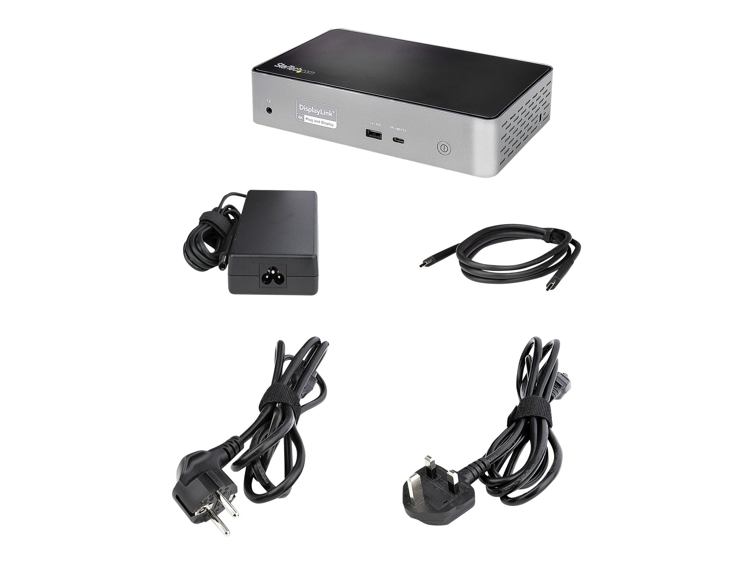 StarTech.com DK31C4DPPDUE USB-C Docking Station - Quad Monitor 4K 60Hz, 4x DisplayPort & 4x HDMI, 100W Power Delivery, Gigabit Ethernet
