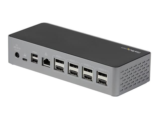 StarTech.com DK31C4DPPDUE USB-C Docking Station - Quad Monitor 4K 60Hz, 4x DisplayPort & 4x HDMI, 100W Power Delivery, Gigabit Ethernet - Image 5