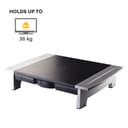 Fellowes Computer Monitor Stand with 5 Height Adjustments - Office Suites Monitor Riser with Storage Tray - Ergonomic Adjustable Monitor Stand for Computers - Max Weight 36KG/Max Size 28" - Graphite thumbnail 3