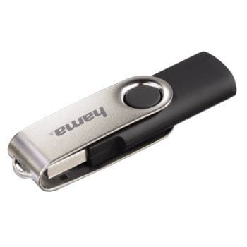 Hama Rotate USB 2.0 Flash Drive USB Type-A Black/Silver - 32GB