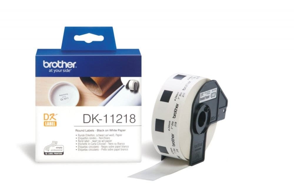 Brother DK11218 Round Labels