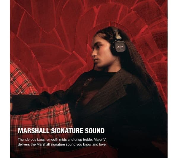 Marshall Major V Wireless Headphones Black - Image 2