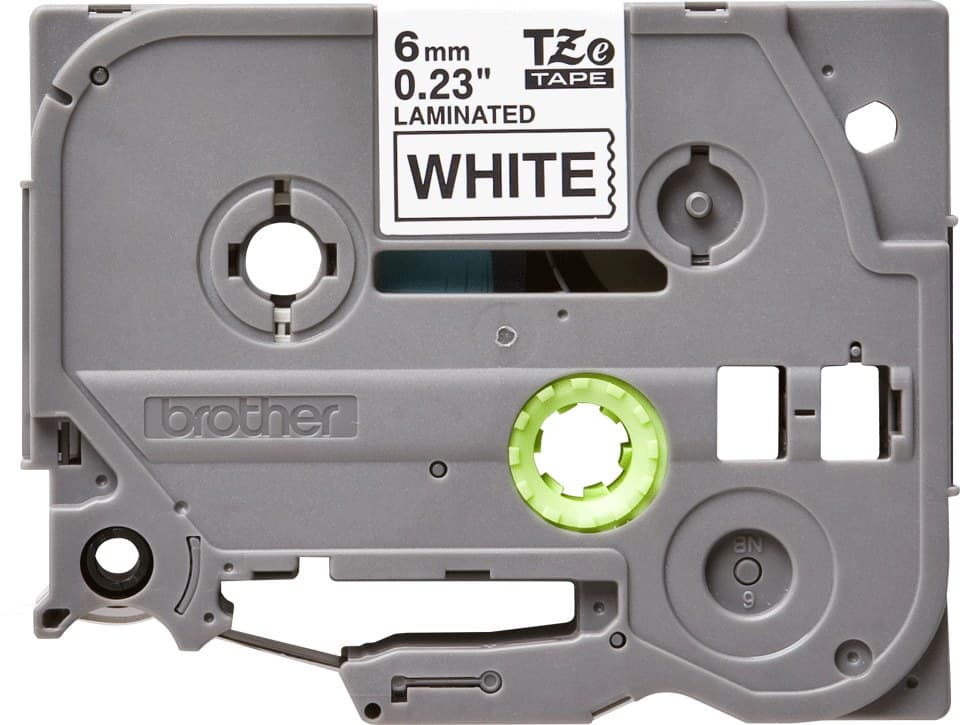 Brother TZe-211 P-touch Laminated Labelling Tape Cassette 6mm x 8m Black on White - Image 2