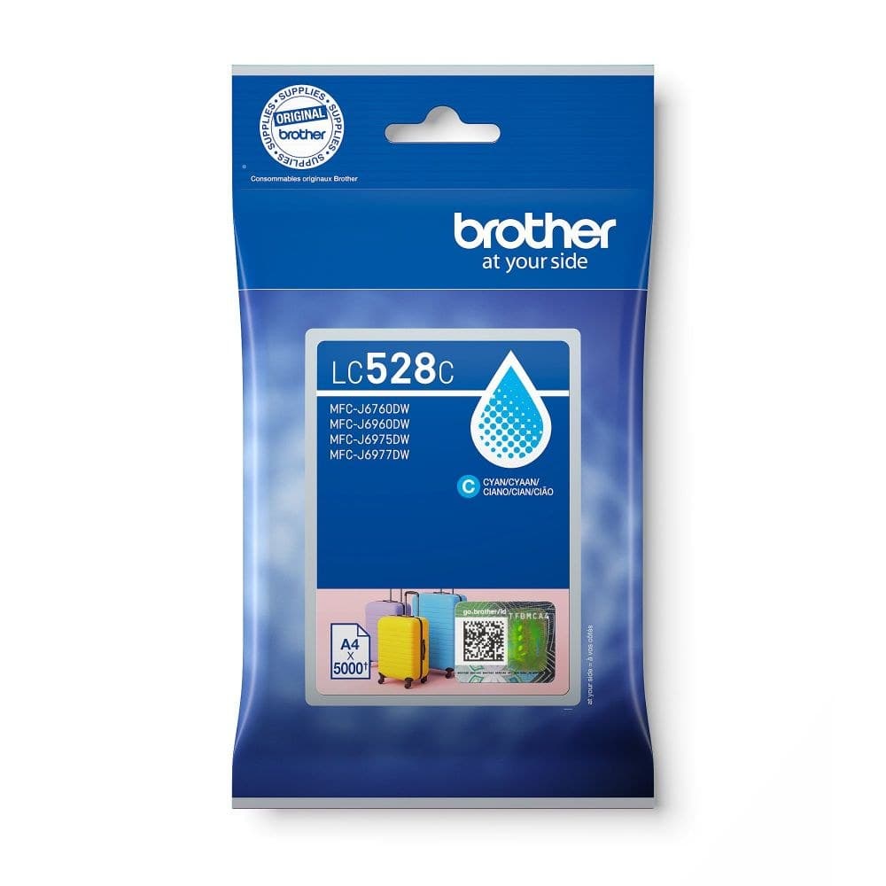 Brother LC528C Super High Yield Cyan Ink Cartridge - Image 1