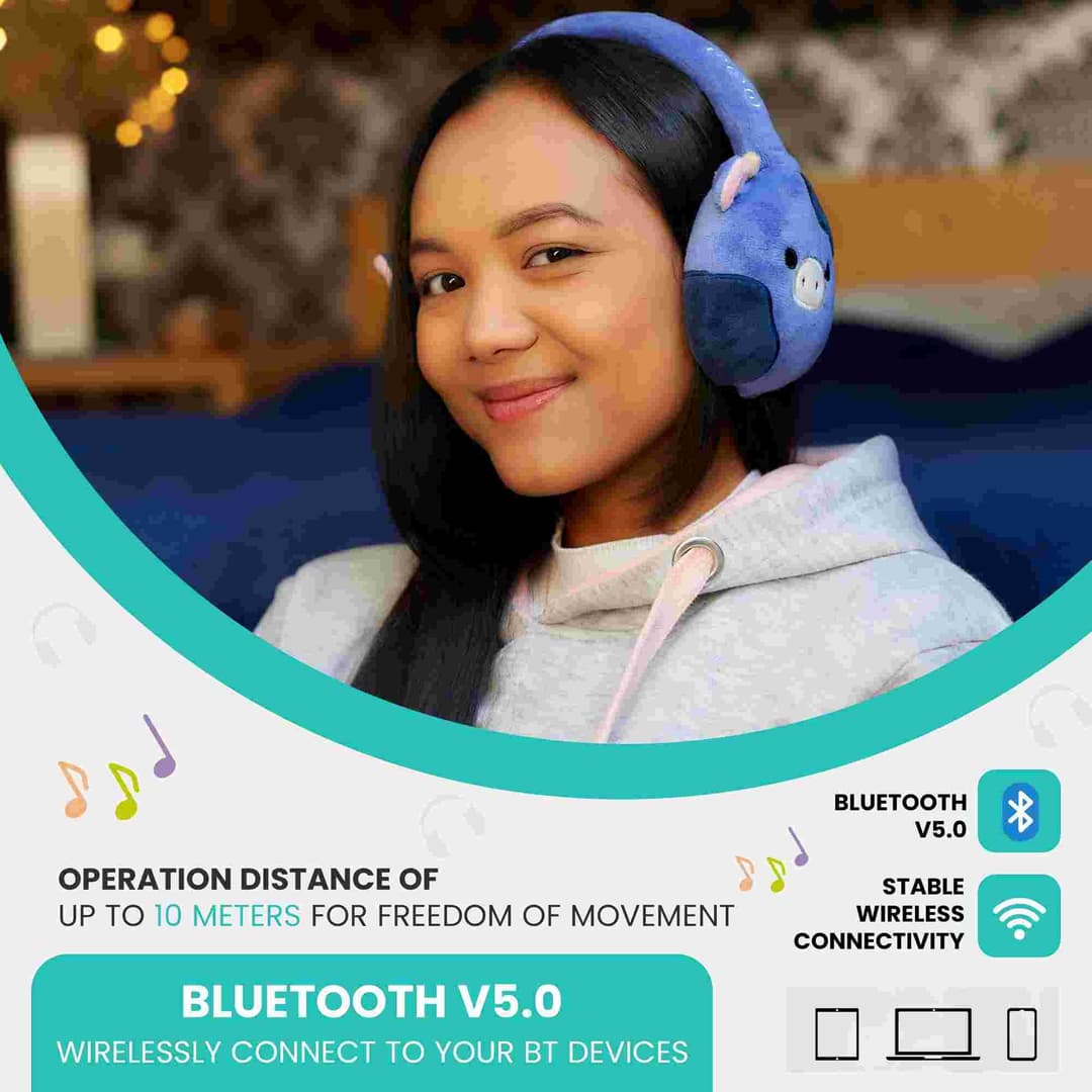 Squishmallows Ingred Plush Bluetooth Headphones - Image 6