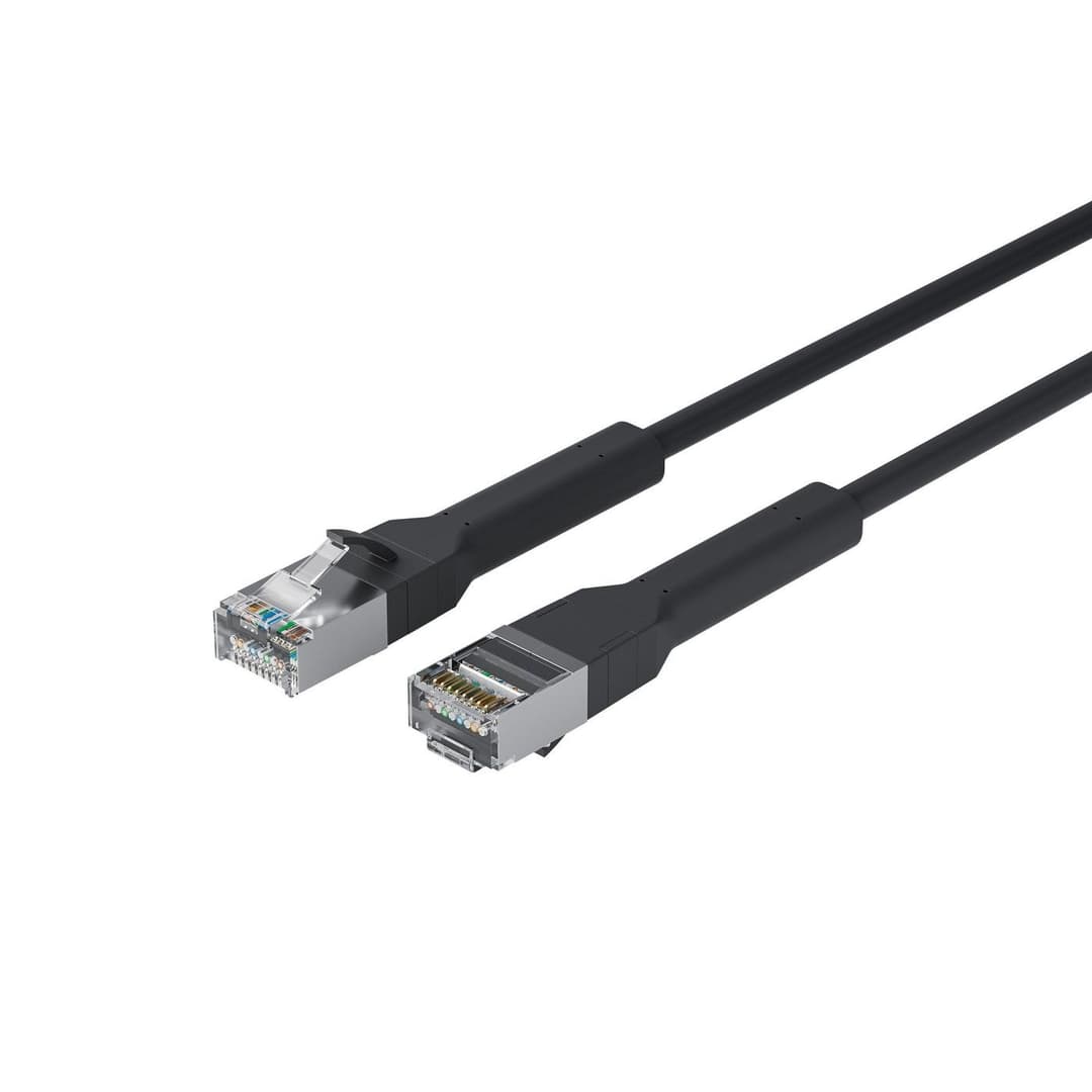 Lanview Flex-Angle LV-6AFTP-FLEX-ANG-05B Bendable booted Halogenfree (LSZH) CAT6A U/FTP Patch Cable 5m Black - Image 1