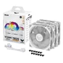 ASUS TUF Gaming TR120 ARGB Reverse 120mm PWM Case Fan White - 3-Pack thumbnail 1
