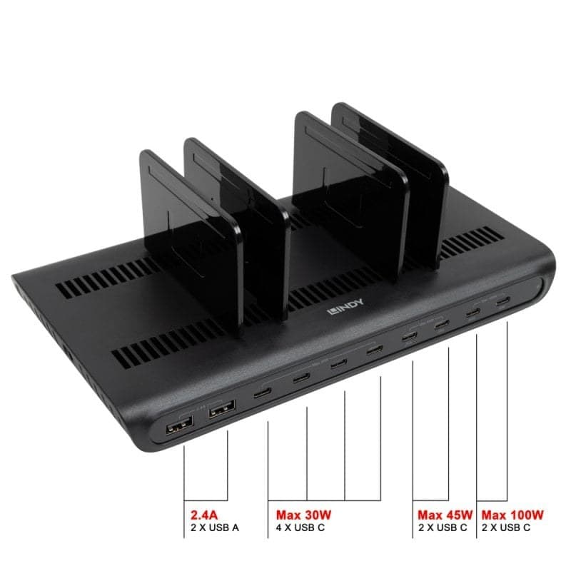 Lindy 240W 10 Port USB Charging Station - Image 4