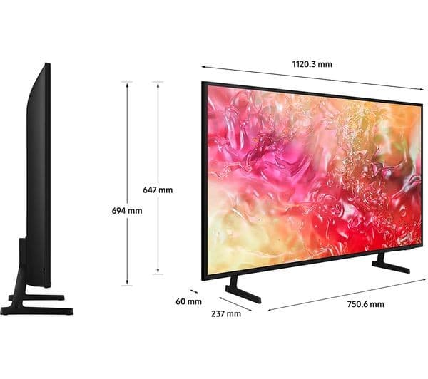 Samsung UE50DU7100KXXU 50" Smart 4K Ultra HD HDR LED TV with Bixby - Image 2