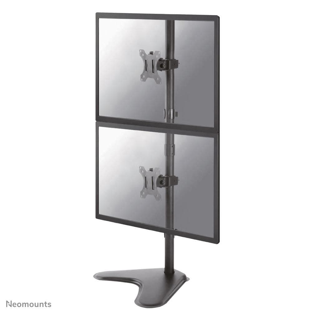 Neomounts FPMA-D550DDVBLACK Full Motion Dual Monitor Desk Mount, Vertical Stack, 10-32" - Black - Image 1