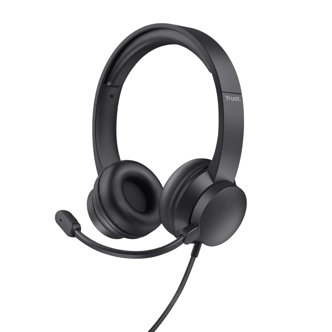 Trust HS-150 Headset Wired Head-band Office/Call center 3.5 mm Black - Image 1