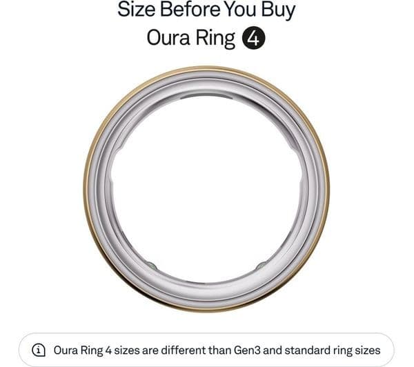 Oura Ring 4 Smart Ring - Gold, Size 10 - Image 2