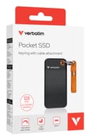 Verbatim Pocket SSD USB 3.2 Gen 2 128GB Black/Orange thumbnail 4