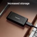 Kingston XS1000 2TB Portable External SSD USB 3.2 Gen 2 - Black thumbnail 4