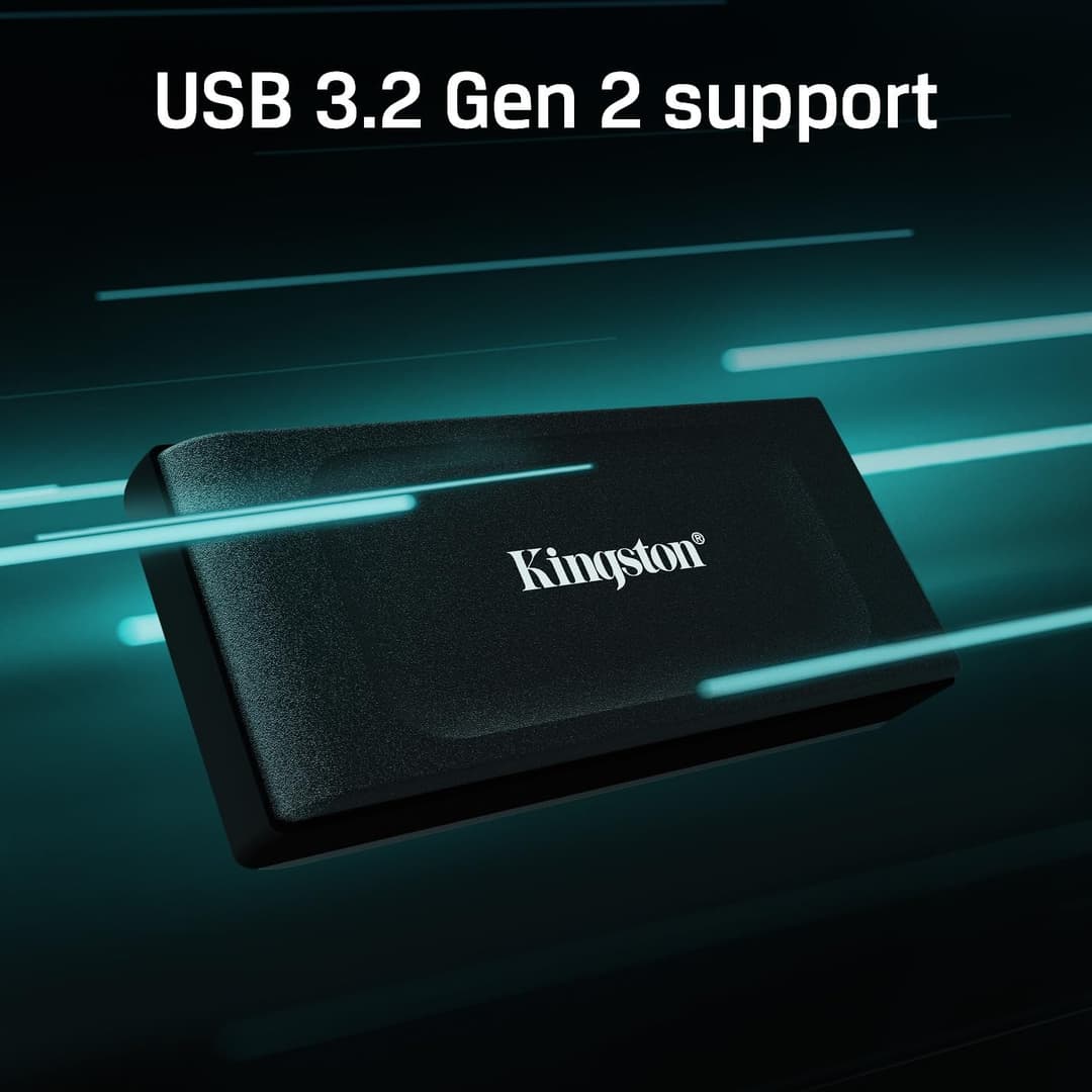 Kingston XS1000 2TB Portable External SSD USB 3.2 Gen 2 - Black - Image 5