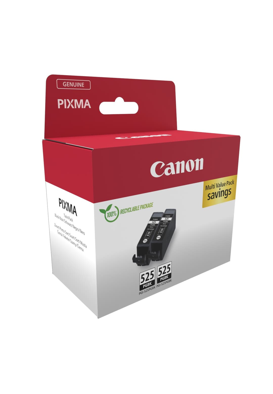 Canon PGI-525PGBK 4529B017 Original Pigment Black Ink Cartridge Twin Pack 2 pc(s) - Image 2