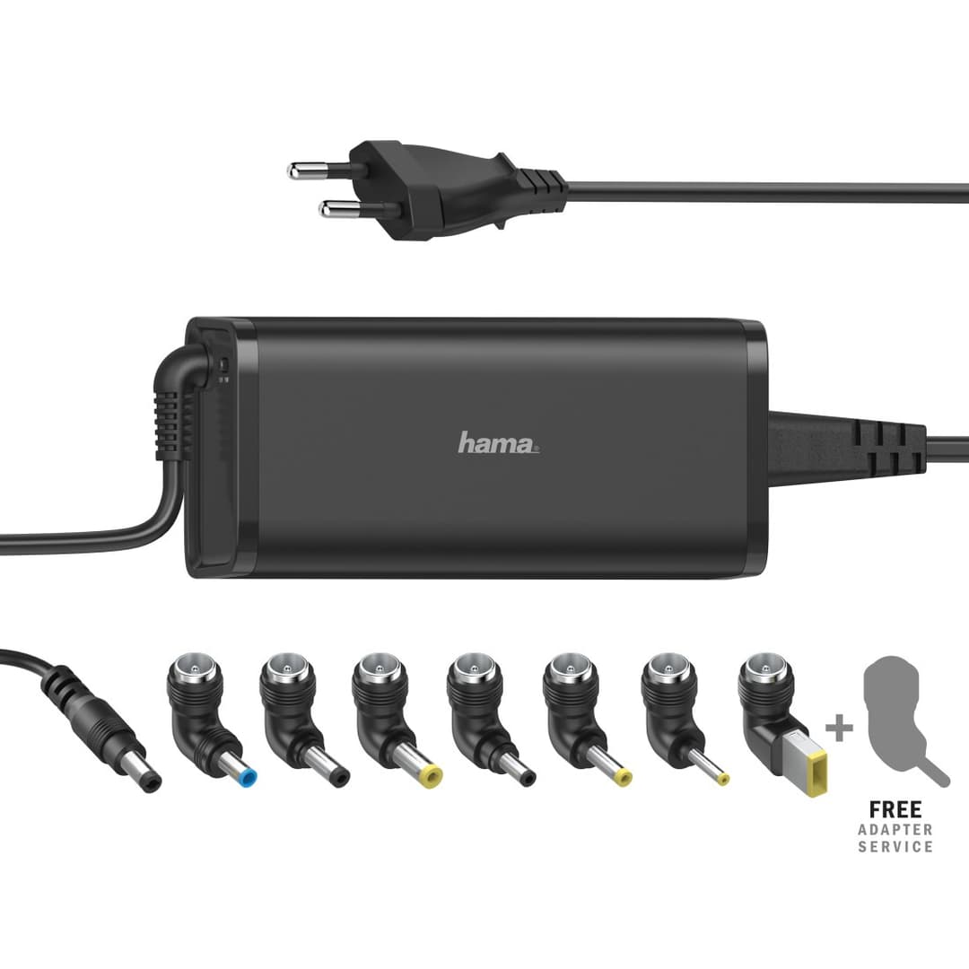 Hama 00200003 Universal Laptop Power Supply, 100-240V AC - Black - Image 1