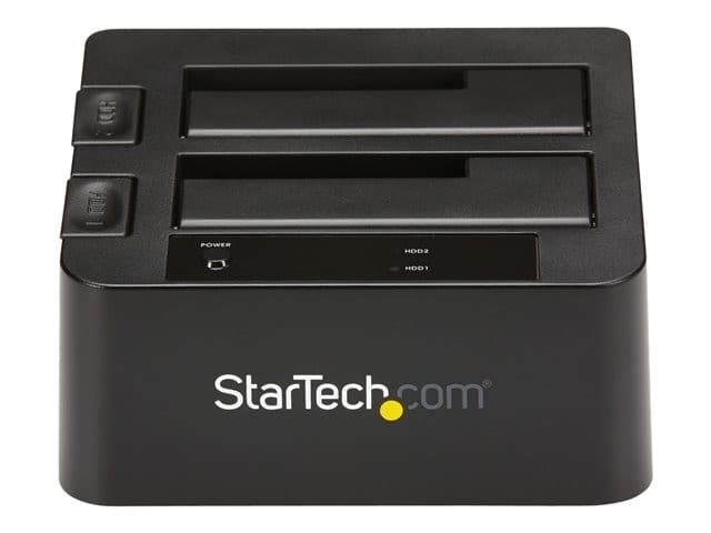 STARTECH SDOCK2U313 Dual-Bay USB 3.1 SATA HDD/SSD Docking Station - Black - Image 2