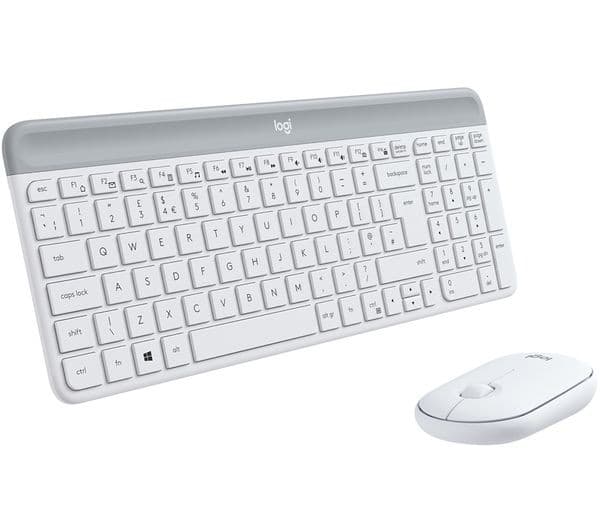 Logitech MK470 Wireless Keyboard Mouse Set White - Image 1