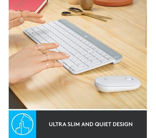 Logitech MK470 Wireless Keyboard Mouse Set White - Image 3
