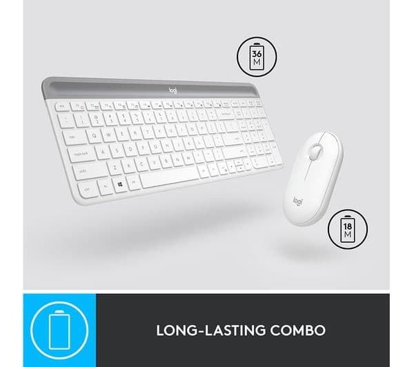 Logitech MK470 Wireless Keyboard Mouse Set White - Image 5