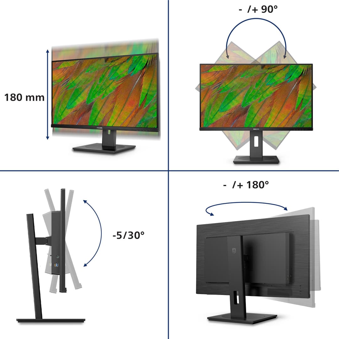 Philips 3000 series 32B1U3900/00 computer monitor 80 cm (31.5") 3840 x 2160 pixels 4K Ultra HD LCD Black - Image 3
