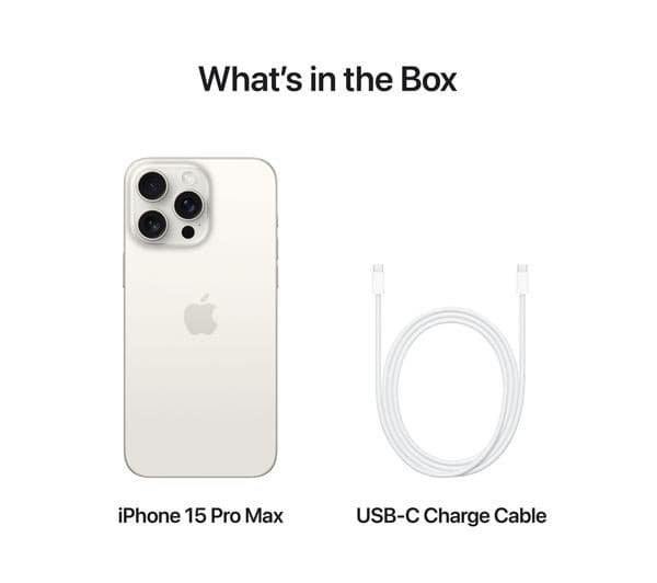 Apple iPhone 15 Pro Max - 256 GB, White Titanium - Image 7