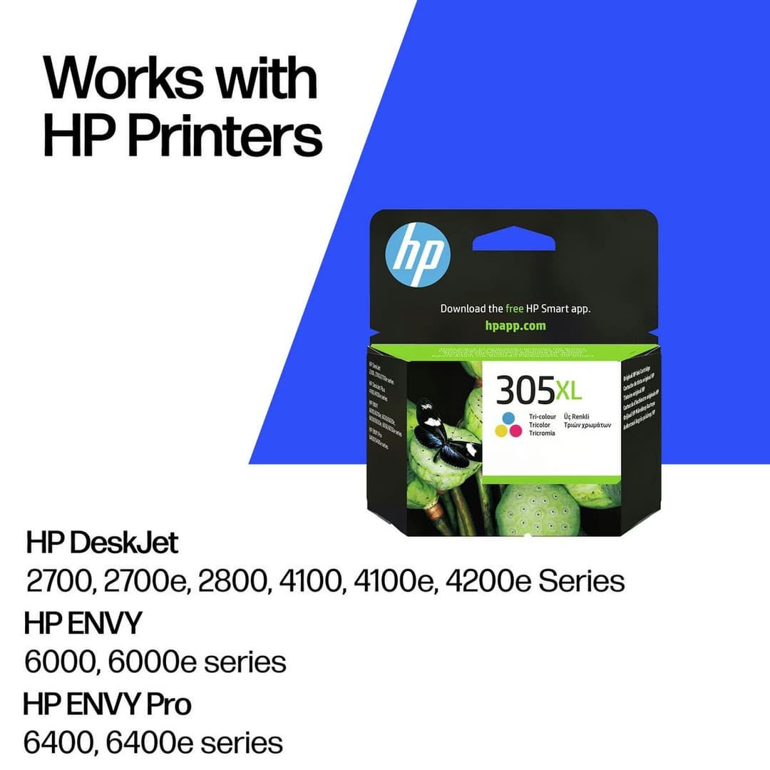 HP 305 XL High Yield Original Ink Cartridge - Colour - Image 2
