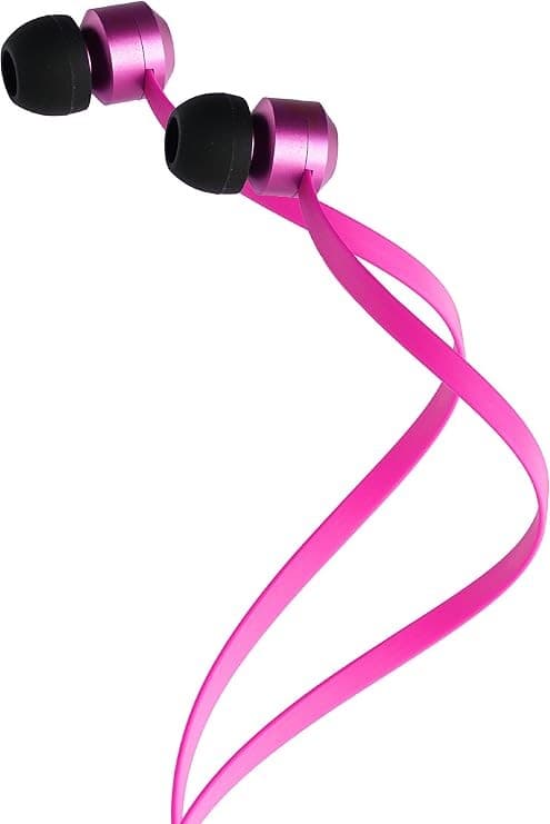 KitSound Ribbons Wired Earphones with Microphone and Pole Adapter Pink for Mobile Devices - pink - Image 4
