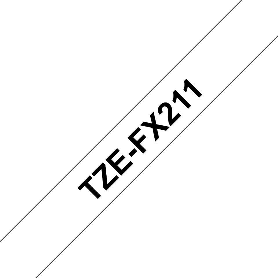 Tape Black on White 6mm