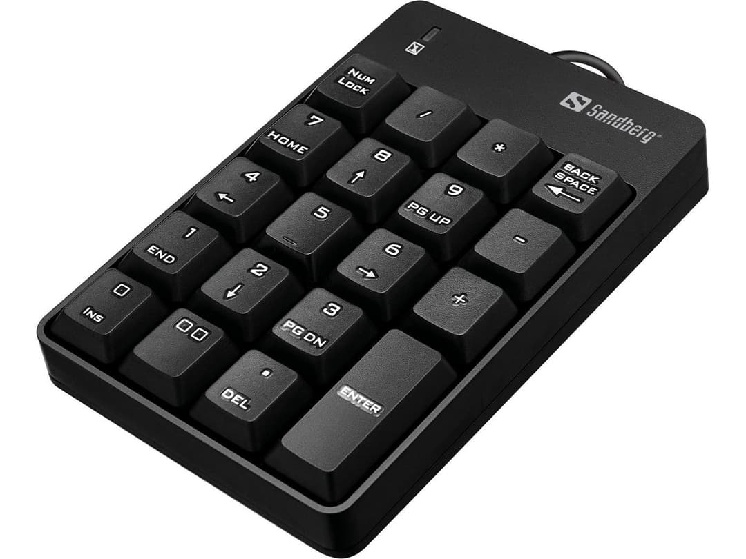 Sandberg USB Wired Numeric Keypad 630-07 - Black - Image 1