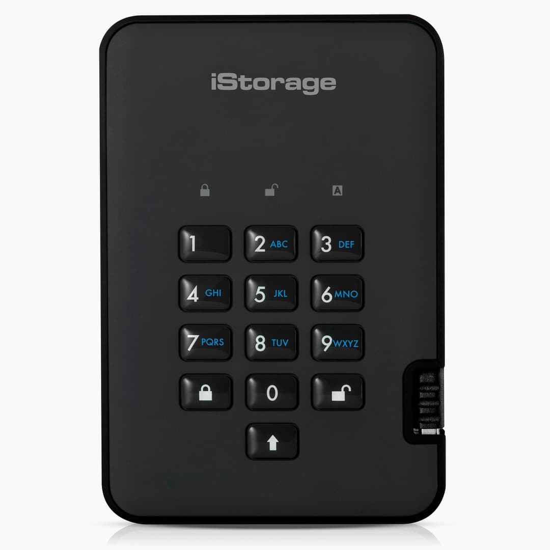 iStorage diskAshur2 SSD 2TB Black - Secure Portable Solid State Drive - Image 1