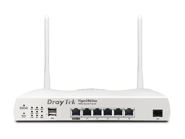 DrayTek Vigor 2865ax Dual-WAN VDSL Wi-Fi 6 VPN Router