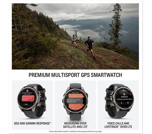 Garmin Fenix 8 Pro AMOLED Smartwatch 47mm Black - Image 2