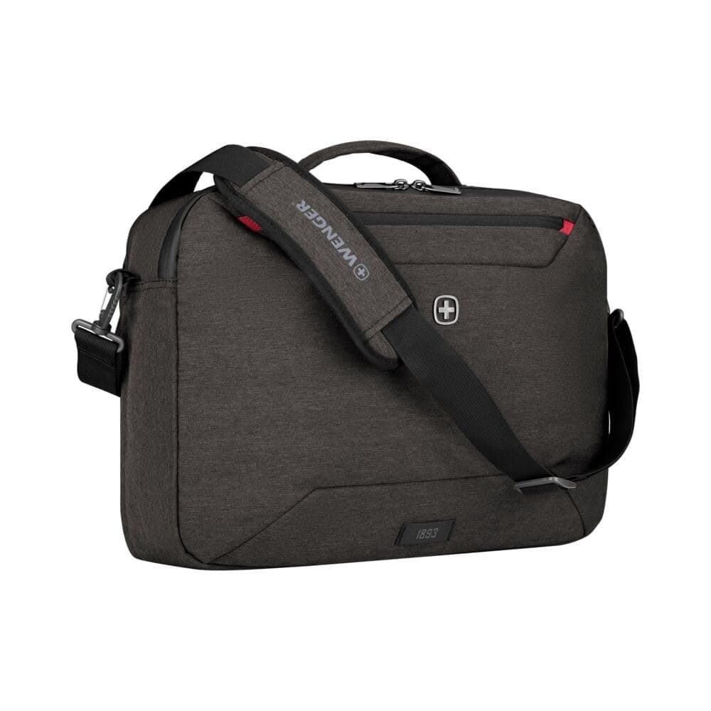 Wenger MX Commute Laptop Bag for Shoulder, Notebook up to 16 Inches, Tablet up to 10 Inches, Women Men, Business University School Travel, Heather Grey - Image 1