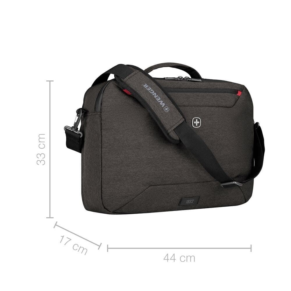 Wenger MX Commute Laptop Bag for Shoulder, Notebook up to 16 Inches, Tablet up to 10 Inches, Women Men, Business University School Travel, Heather Grey - Image 4