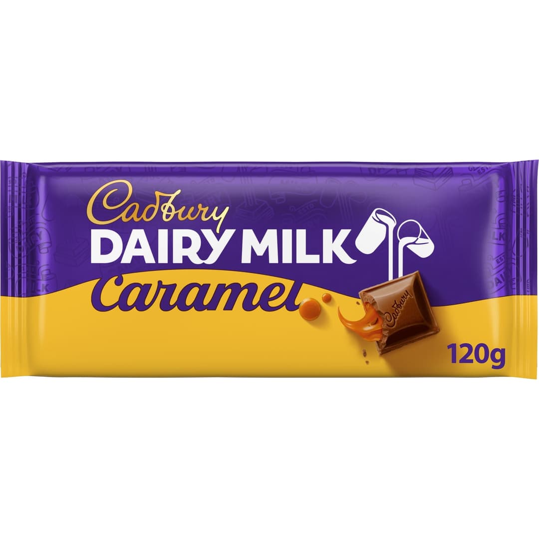 Cadbury Dairy Milk Caramel Chocolate Bar 120g - Image 1