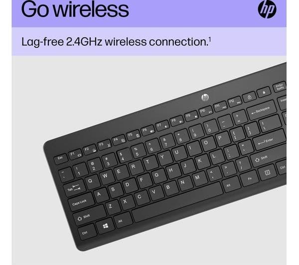 HP 230 Wireless Keyboard - Black - Image 2