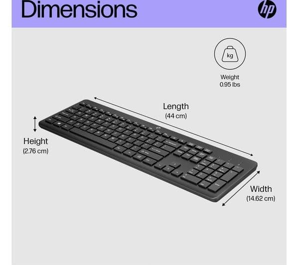 HP 230 Wireless Keyboard - Black - Image 7
