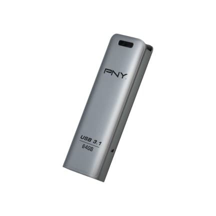 PNY Elite Steel 3.1 64GB USB 3.2 Gen 1 (3.1 Gen 1) Flash Drive - Stainless Steel (FD64GESTEEL31G-EF)