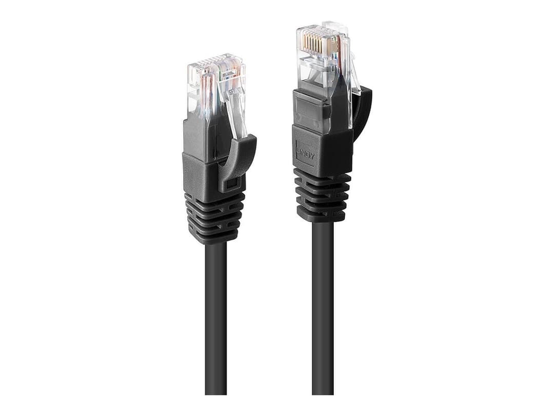 Lindy CAT 6 Patch Cable 7.5m Black - Image 1