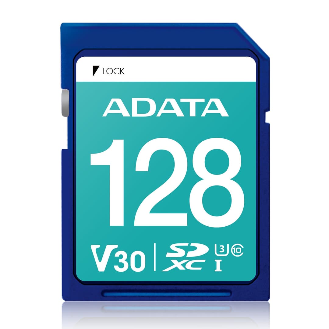 128GB ADATA Premier Pro SDXC Memory Card UHS-I U3 CL10 V30 4K Ultra HD 100MB/s Read 85MB/s Write - Image 1