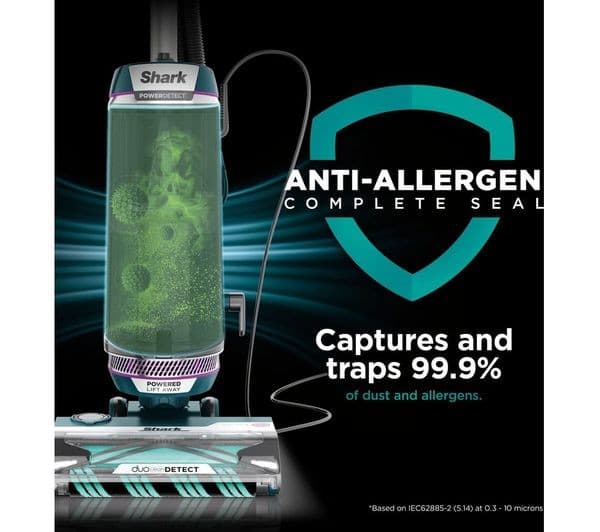 Shark PowerDetect AZ3900UKT Upright Vacuum Cleaner Dark Teal - Image 9