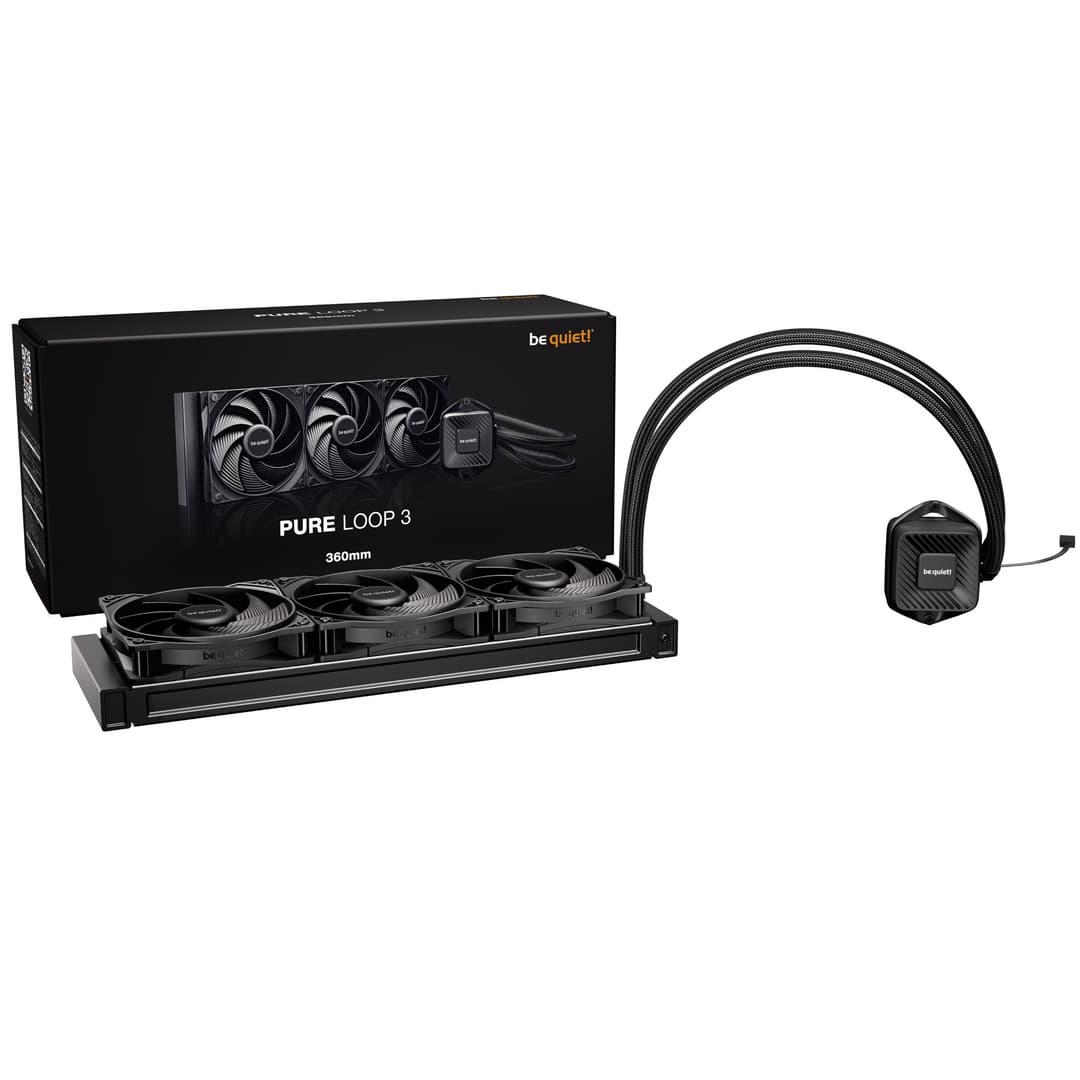 be quiet! Pure Loop 3 360mm Intel/AMD AIO Liquid CPU Cooler - Black - Image 1