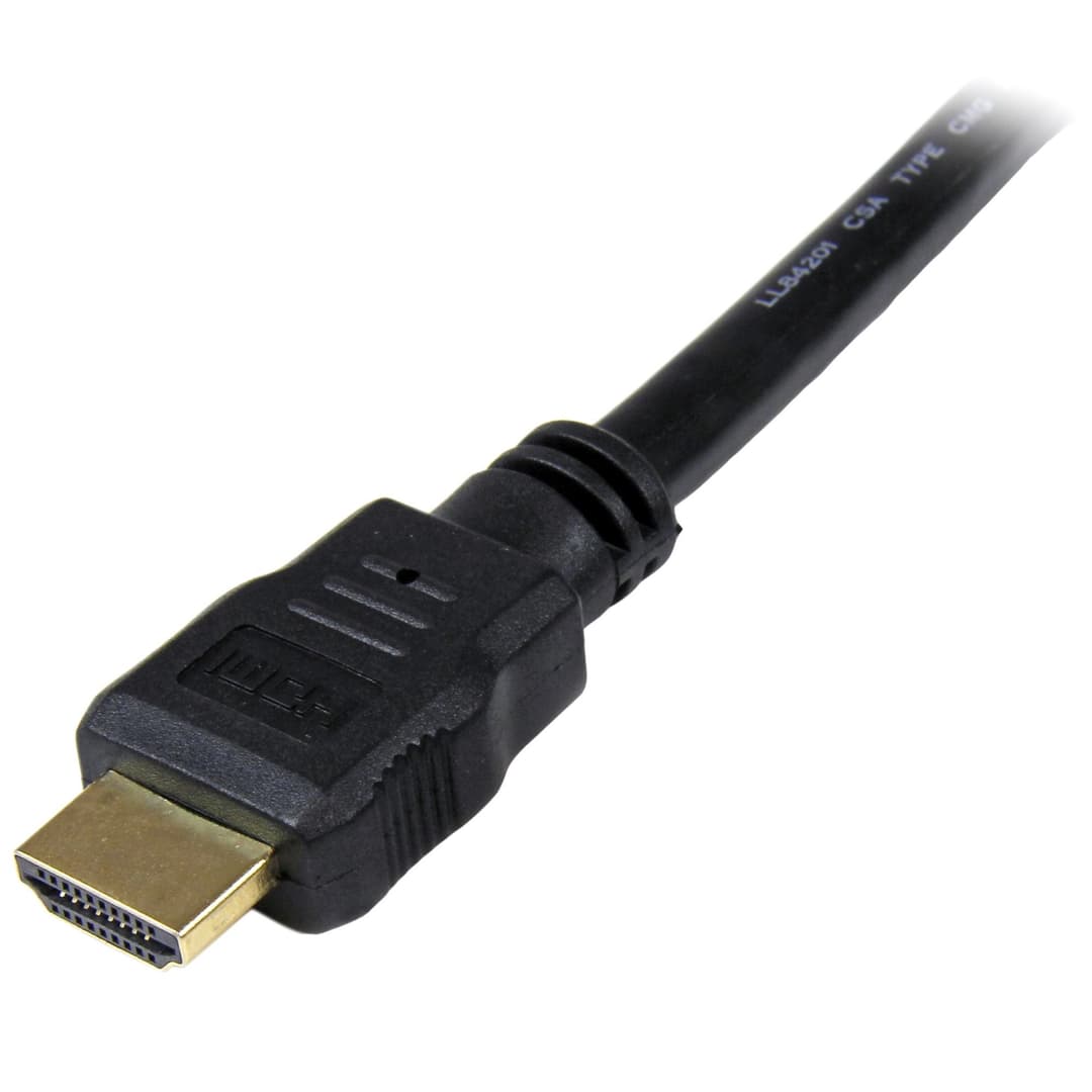 StarTech.com 2m (6ft) HDMI Cable - 4K High Speed HDMI Cable with Ethernet - UHD 4K 30Hz Video - HDMI 1.4 Cable - Ultra HD HDMI Monitors, Projectors, TVs & Displays - Black HDMI Cord - M/M - Image 2