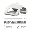 Fellowes Breyta Adjustable Laptop Stand - White thumbnail 4