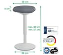 LEITZ Ergo Active Standing Stool - Grey thumbnail 9