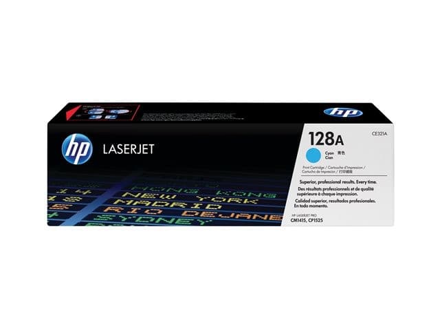 HP 128A Original LaserJet Toner Cartridge (CE321A) - Cyan - Image 2